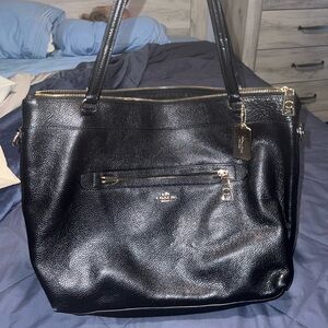 Coach black leather